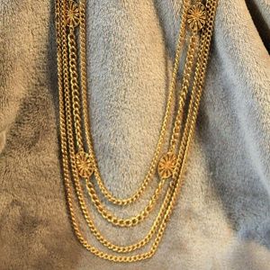 Vintage Monet Gold Tone Multi strand necklace